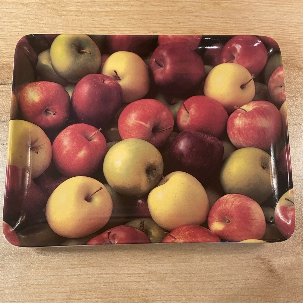 Starbucks Coffee Apple design Fruit Cheese Serving Tray plate 9"x7” Ceramic - Picture 1 of 6